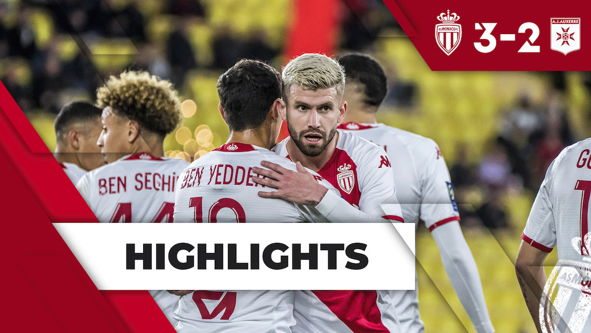 Highlights Ligue 1 - J21 : AS Monaco 3-2 AJ Auxerre - AS Monaco