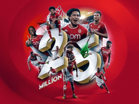 AS Monaco has passed the 25 million social media fan mark