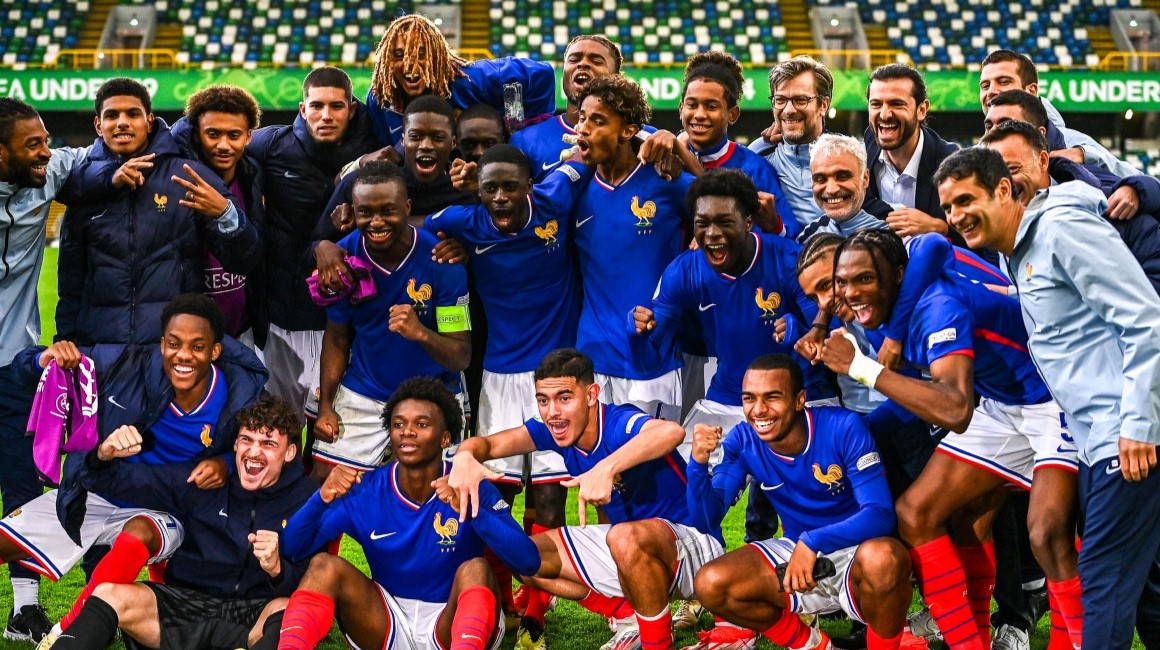 L'Équipe de France en finale de l'Euro U19 contre l'Espagne