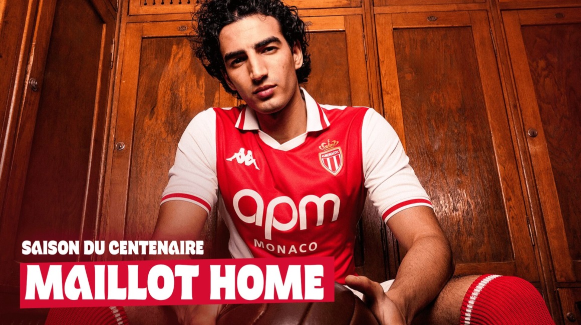 L&rsquo;AS Monaco dévoile son maillot Home pour la saison du Centenaire