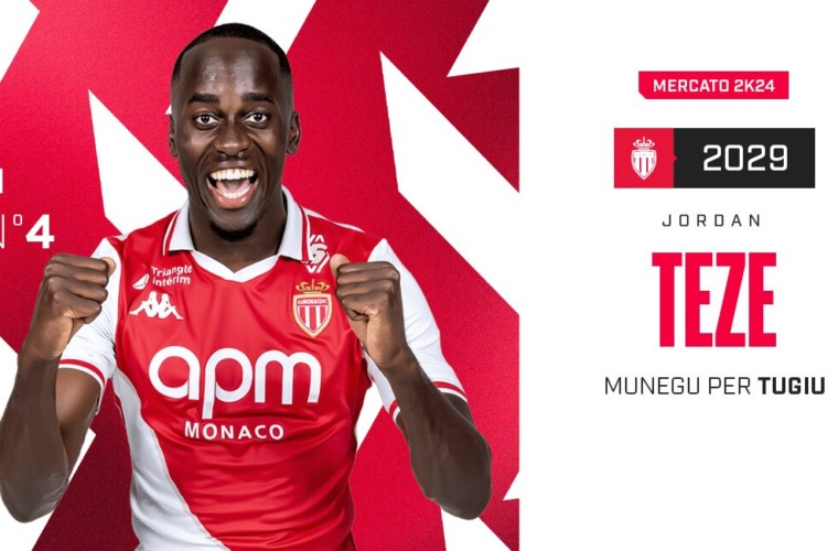 Jordan Teze s’engage avec l’AS Monaco