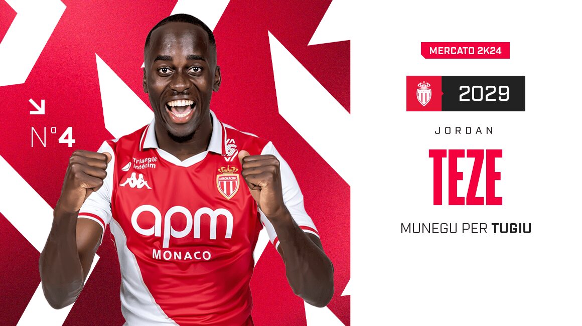 Jordan Teze s’engage avec l’AS Monaco