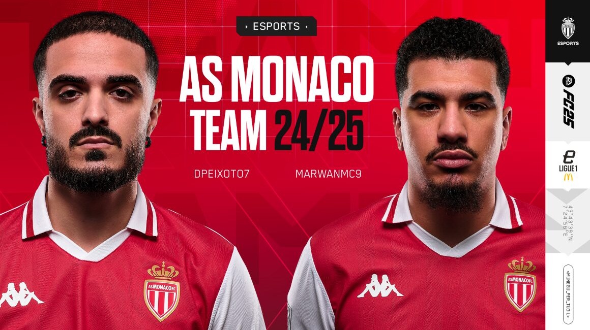 Le roster de l'AS Monaco Esports pour l'eLigue 1 dévoilé