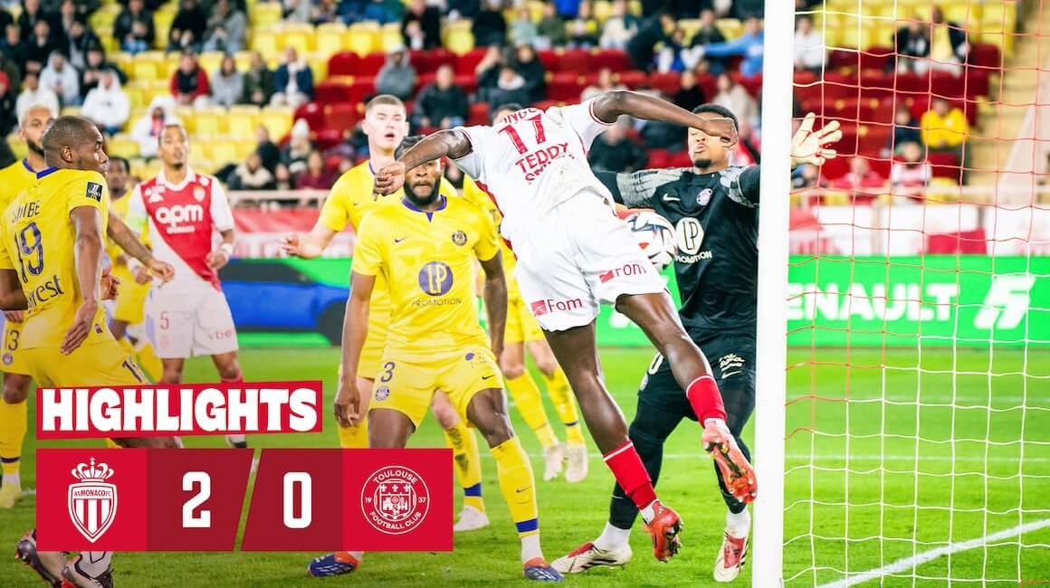 Highlights &#8211; Ligue 1, 14ª giornata: AS Monaco 2-0 Tolosa FC