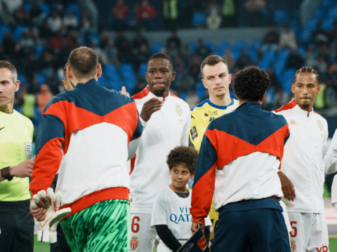 Le groupe de l’AS Monaco à Nantes pour la 17e journée de Ligue 1