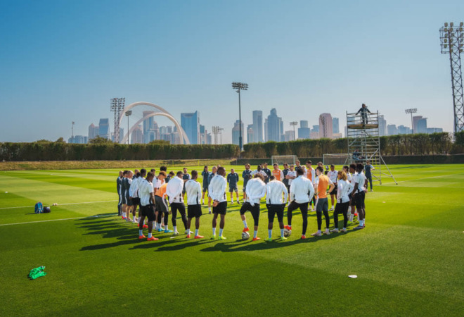 La préparation des Rouge et Blanc à Doha avant le Trophée des Champions