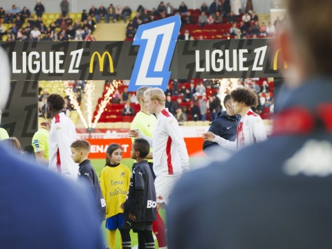 Le groupe de l’AS Monaco pour la réception de l’AJ Auxerre