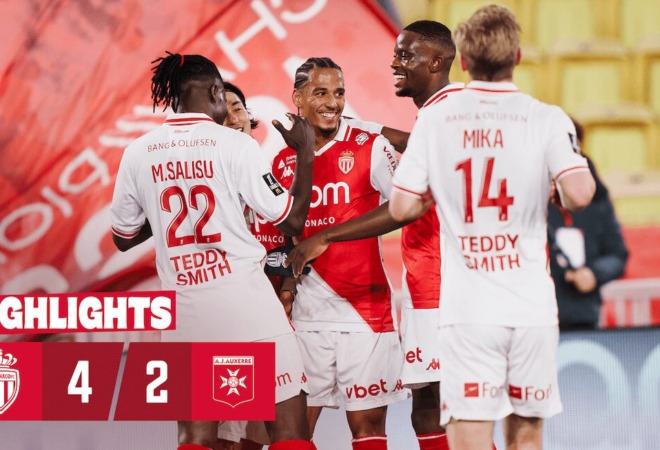 Highlights Ligue 1 – 20e journée : AS Monaco 4-2 AJ Auxerre